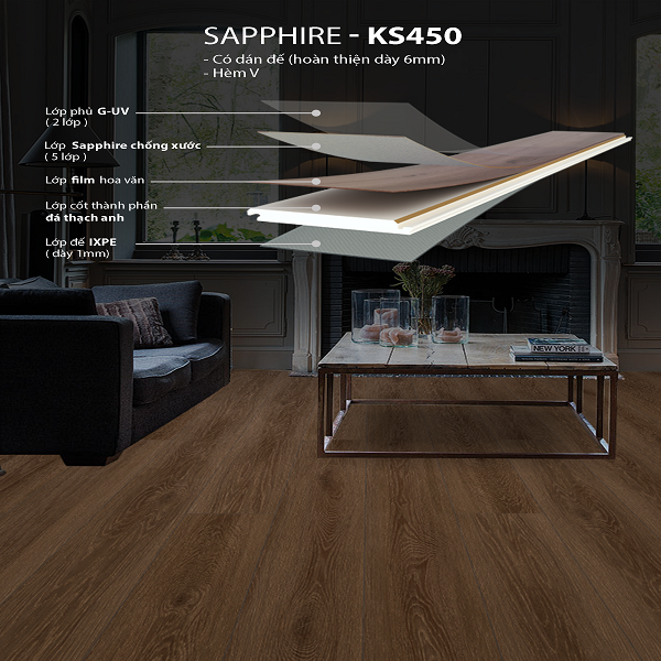 Sàn Thạch Anh Sapphire KS450