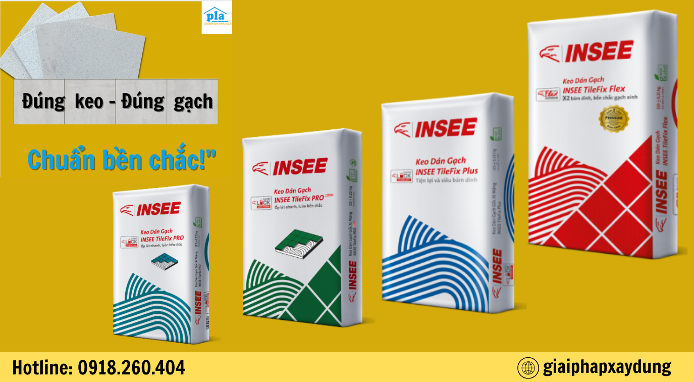 Hướng Dẫn Tỷ Lệ Pha Keo Dán Gạch Insee Đúng Chuẩn – Thi Công Nhanh, Bám Chắc, Không Bong Tróc